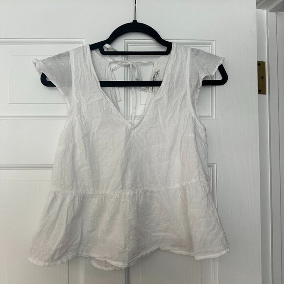 Abercrombie White Peplum Top - Picture 1 of 3